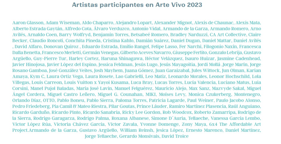 CUÁNDO Y DÓNDE SERÁ ARTE VIVO MÉXICO 2023